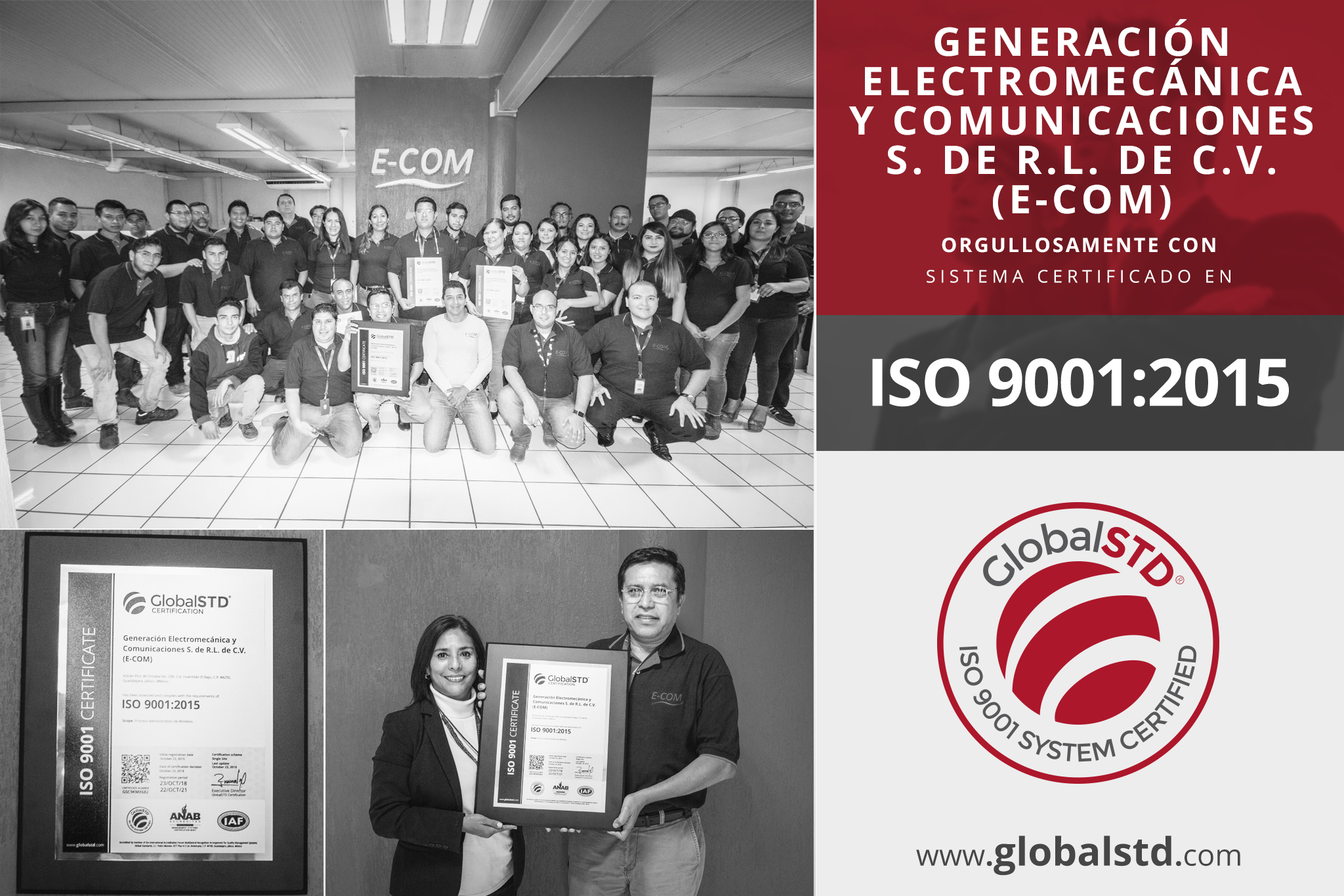 Certificados en ISO 9001 - 2015